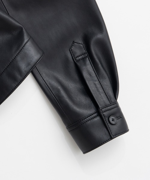 PRANK PROJECT(プランクプロジェクト)の「【2026Autumn Pre-Order】フェイクレザーペプラムシャツ / Faux Leather Peplum Shirt(シャツ/ブラウス・レディース・ボルドー/ブラック・FREE)」の20枚目の写真
