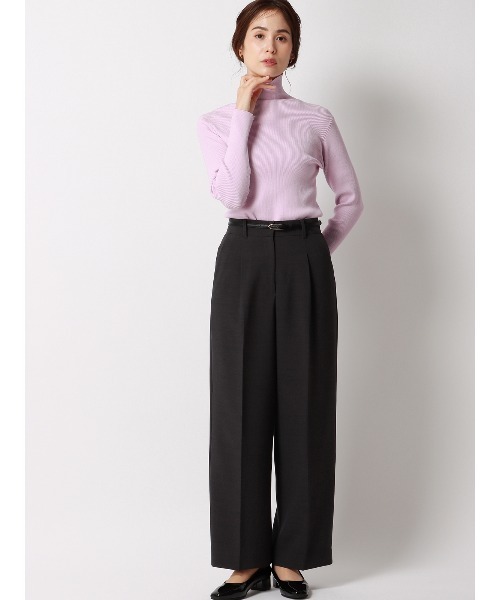 SUIT SQUARE(スーツスクエア)の「WEB限定/ボトルネックプルオーバーニット/長袖(ニット/セーター・レディース・ホワイト/ラベンダー・38)」の18枚目の写真