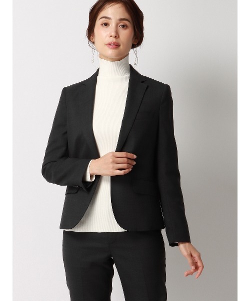 SUIT SQUARE(スーツスクエア)の「WEB限定/ボトルネックプルオーバーニット/長袖(ニット/セーター・レディース・ホワイト/ラベンダー・38)」の9枚目の写真