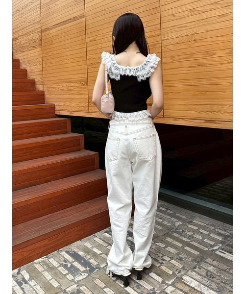 LILY BROWN(リリーブラウン)の「2wayレースフリルニットトップス(ニット/セーター・レディース・ブルー/アイボリー/ブラック・F)」の17枚目の写真