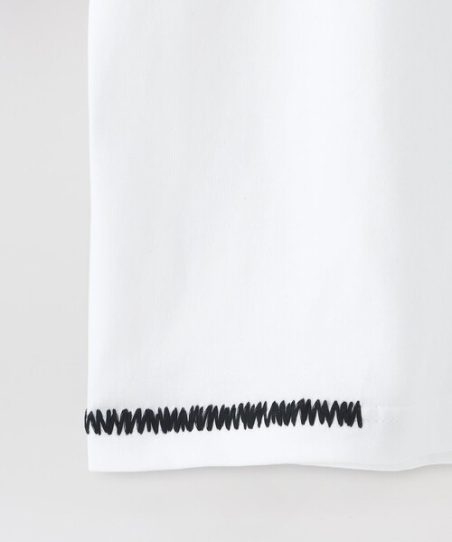 LOVELESS(ラブレス)の「ステッチエンブロイ ワイドTシャツ(Tシャツ/カットソー・メンズ・オフホワイト/ブラック・L/M)」の11枚目の写真
