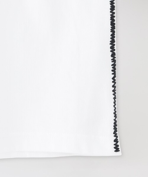 LOVELESS(ラブレス)の「ステッチエンブロイ ワイドTシャツ(Tシャツ/カットソー・メンズ・オフホワイト/ブラック・L/M)」の5枚目の写真