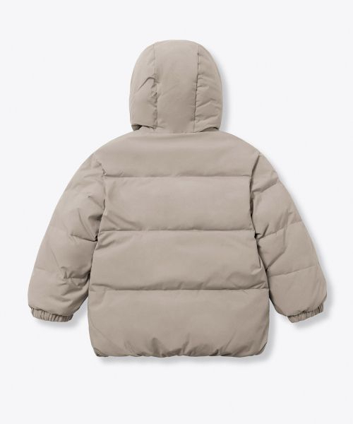 MUSINSA STANDARD KIDS（ムシンサスタンダードキッズ）の「デイリープファーリバーシブルフリースフーデッドパディングジャケット [ダスティベージュ/クリーム]（ブルゾン・レディース・その他・100/110/120/130/140/160/150）」の3枚目の写真