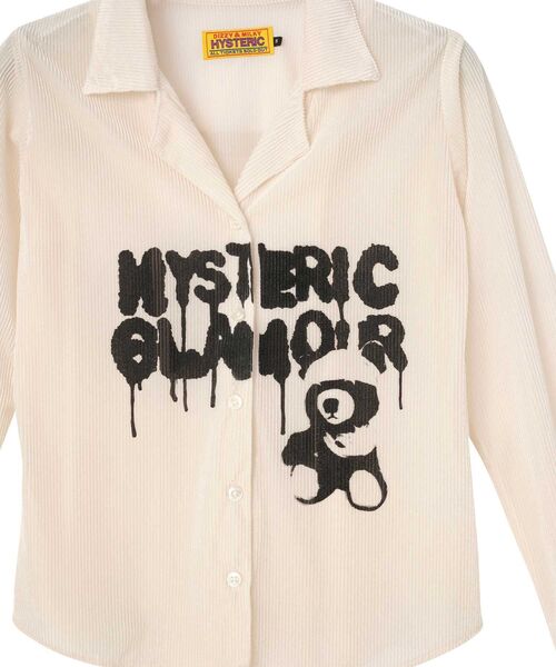 HYSTERIC GLAMOUR(ヒステリックグラマー)の「HYSTERIC TEDDY BEAR ベロアタイトブラウス(シャツ/ブラウス・レディース・ホワイト/ピンク/ブラック・MEDIUM/SMALL)」の5枚目の写真