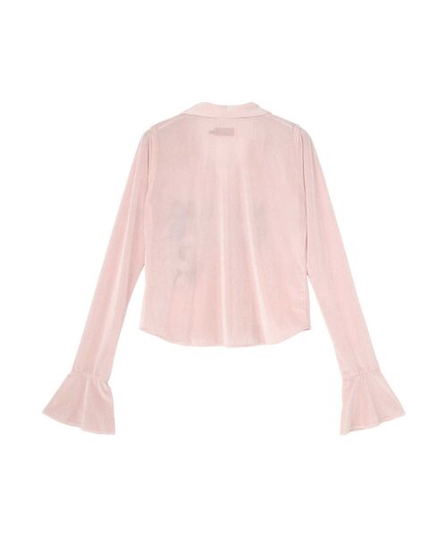 HYSTERIC GLAMOUR(ヒステリックグラマー)の「HYSTERIC TEDDY BEAR ベロアタイトブラウス(シャツ/ブラウス・レディース・ホワイト/ピンク/ブラック・MEDIUM/SMALL)」の6枚目の写真