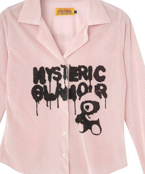 HYSTERIC GLAMOUR(ヒステリックグラマー)の「HYSTERIC TEDDY BEAR ベロアタイトブラウス(シャツ/ブラウス・レディース・ホワイト/ピンク/ブラック・MEDIUM/SMALL)」の7枚目の写真