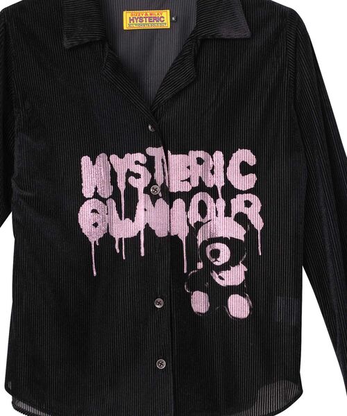 HYSTERIC GLAMOUR(ヒステリックグラマー)の「HYSTERIC TEDDY BEAR ベロアタイトブラウス(シャツ/ブラウス・レディース・ホワイト/ピンク/ブラック・MEDIUM/SMALL)」の9枚目の写真