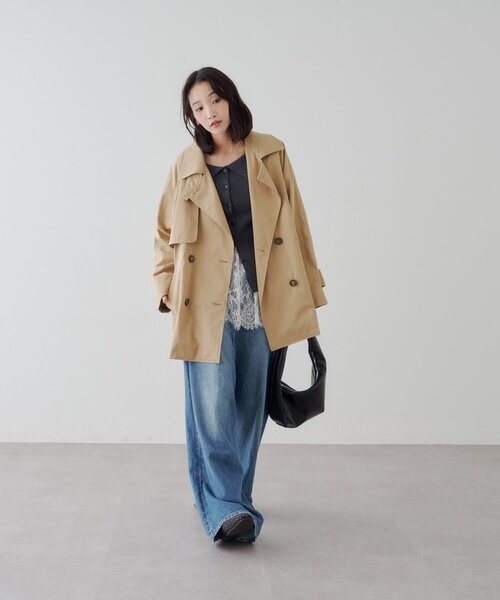 DISCOAT（ディスコート）の「【600mlペットボトル収納◎】円形オイル調バッグ（ハンドバッグ・レディース・ブラック/ブラウン/ボルドー・FREE）」の9枚目の写真