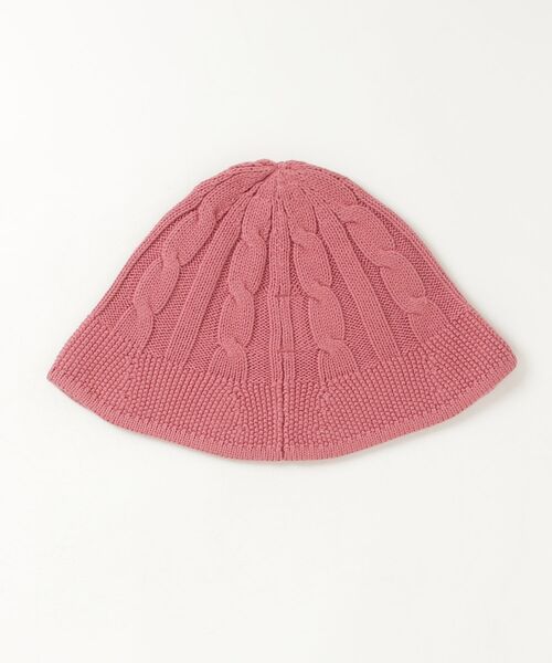 POLO RALPH LAUREN CHILDRENSWEAR（ポロ ラルフ ローレン チルドレンズウェア）の「ケーブルニット コットン バケット ハット（ハット・キッズ・ピンク・S/M/L/XL）」の2枚目の写真