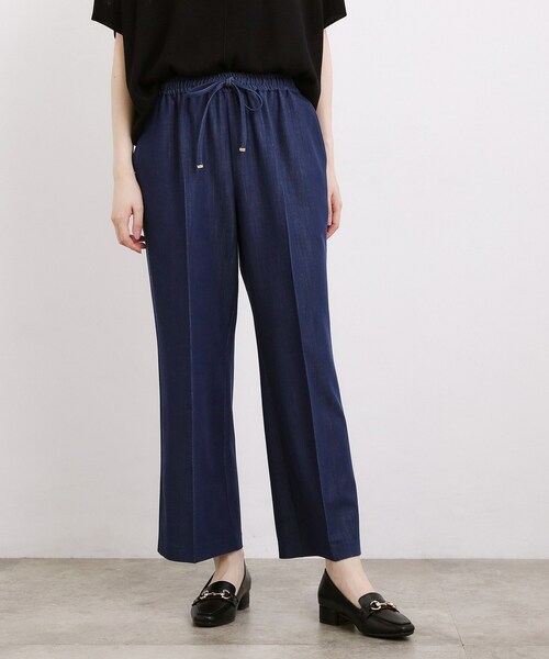 grove（グローブ）の「楽ちんできれい見え デニムライクストレッチドロストパンツ（その他パンツ・レディース・ブラック/ネイビー/ライトベージュ・02/01/03/05/04）」の3枚目の写真