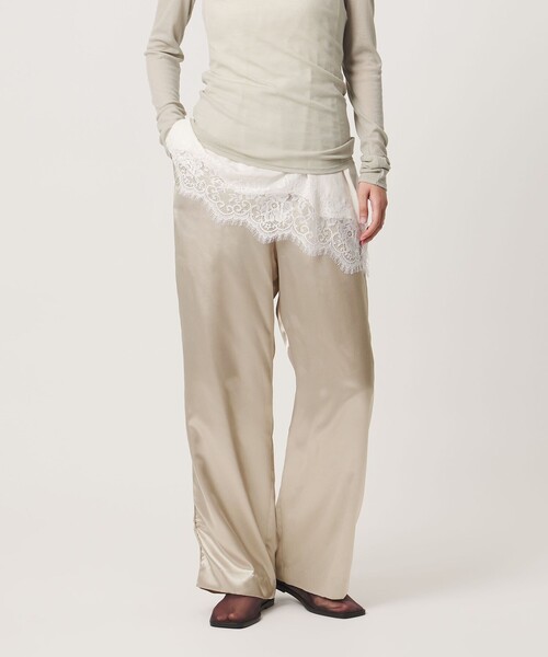MARW UNITED ARROWS（マルゥ ユナイテッドアローズ）の「＜MARW UNITED ARROWS＞サテン ウエストギャザー イージーパンツ（その他パンツ・レディース・ネイビー/ナチュラル/ダークグレー・36/38）」の3枚目の写真