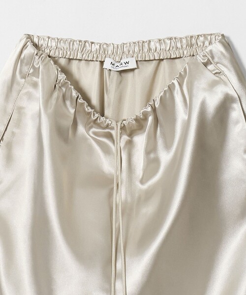 MARW UNITED ARROWS（マルゥ ユナイテッドアローズ）の「＜MARW UNITED ARROWS＞サテン ウエストギャザー イージーパンツ（その他パンツ・レディース・ネイビー/ナチュラル/ダークグレー・36/38）」の7枚目の写真