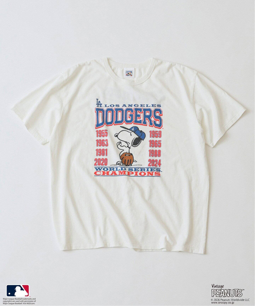 《追加》PEANUTS / ピーナッツ 別注 MLB ベースボール プリントTシャツ