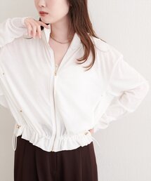 natural couture | バックフリル裾ドロストUVパーカー(パーカー)