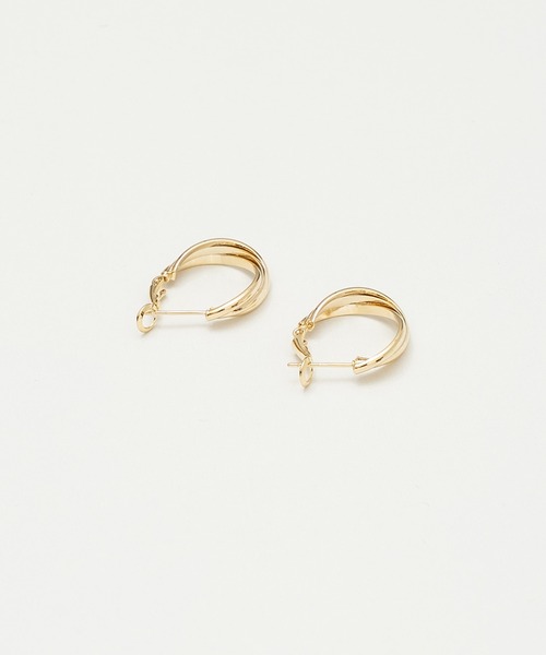 AJUGA.(アジュガ)の「クロスラインフープピアス(ピアス(両耳用)・レディース・シルバー/ゴールド・ONE SIZE)」の7枚目の写真
