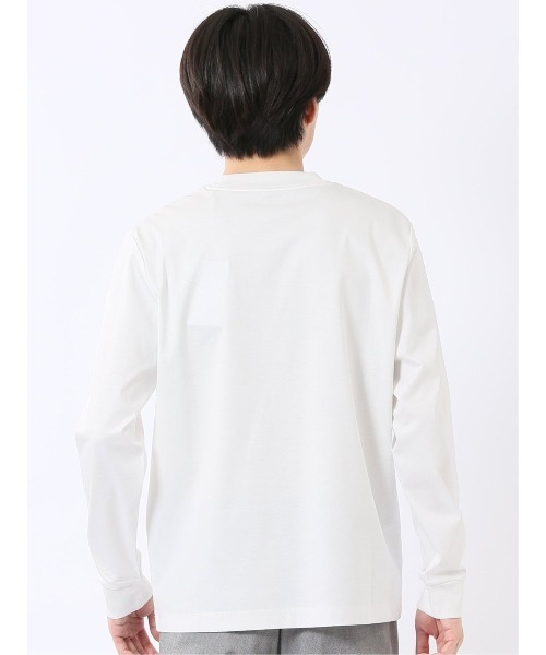 TAKA-Q（タカキュー）の「Tシャツ メンズ 長袖 ストレッチ 抗菌防臭 UV 綿 コットン 無地 シルケット スムス スロープネック ドレスT（Tシャツ/カットソー・メンズ・ホワイト/ブラック/グレー系その他2/ブラウン・MEDIUM/LARGE/X-LARGE/S）」の7枚目の写真