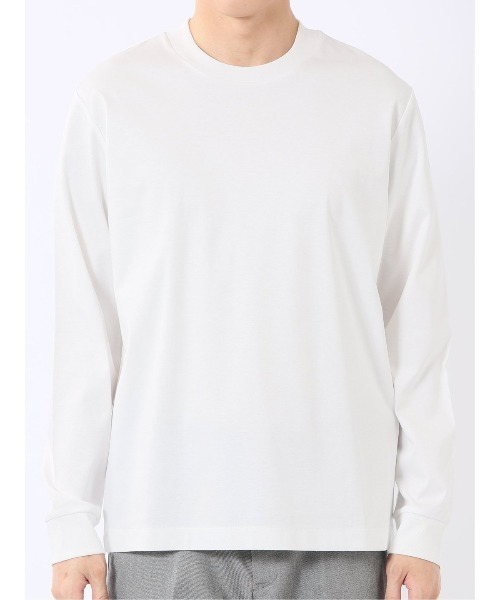 TAKA-Q（タカキュー）の「Tシャツ メンズ 長袖 ストレッチ 抗菌防臭 UV 綿 コットン 無地 シルケット スムス スロープネック ドレスT（Tシャツ/カットソー・メンズ・ホワイト/ブラック/グレー系その他2/ブラウン・MEDIUM/LARGE/X-LARGE/S）」の10枚目の写真