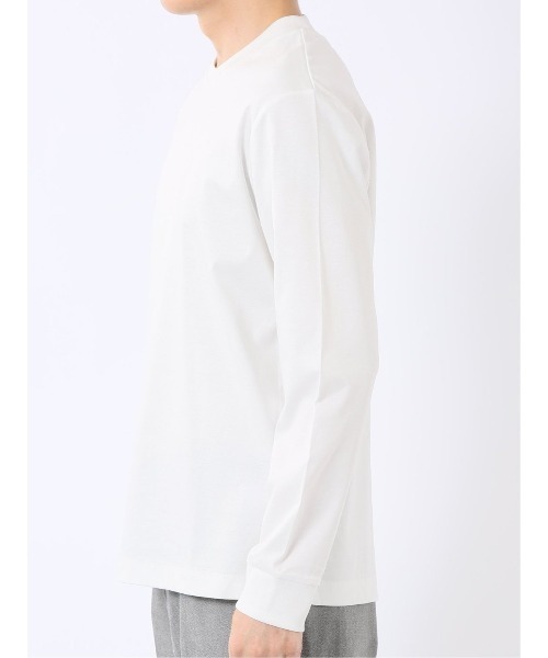 TAKA-Q（タカキュー）の「Tシャツ メンズ 長袖 ストレッチ 抗菌防臭 UV 綿 コットン 無地 シルケット スムス スロープネック ドレスT（Tシャツ/カットソー・メンズ・ホワイト/ブラック/グレー系その他2/ブラウン・MEDIUM/LARGE/X-LARGE/S）」の11枚目の写真