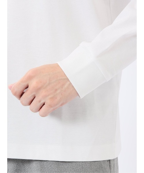 TAKA-Q（タカキュー）の「Tシャツ メンズ 長袖 ストレッチ 抗菌防臭 UV 綿 コットン 無地 シルケット スムス スロープネック ドレスT（Tシャツ/カットソー・メンズ・ホワイト/ブラック/グレー系その他2/ブラウン・MEDIUM/LARGE/X-LARGE/S）」の14枚目の写真