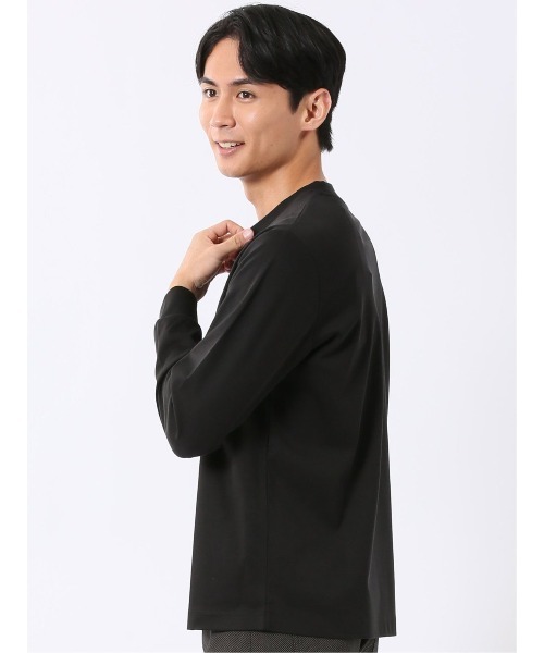 TAKA-Q（タカキュー）の「Tシャツ メンズ 長袖 ストレッチ 抗菌防臭 UV 綿 コットン 無地 シルケット スムス スロープネック ドレスT（Tシャツ/カットソー・メンズ・ホワイト/ブラック/グレー系その他2/ブラウン・MEDIUM/LARGE/X-LARGE/S）」の16枚目の写真