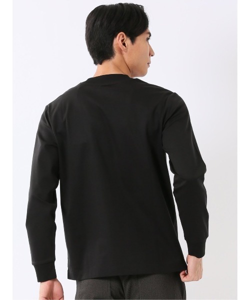 TAKA-Q（タカキュー）の「Tシャツ メンズ 長袖 ストレッチ 抗菌防臭 UV 綿 コットン 無地 シルケット スムス スロープネック ドレスT（Tシャツ/カットソー・メンズ・ホワイト/ブラック/グレー系その他2/ブラウン・MEDIUM/LARGE/X-LARGE/S）」の17枚目の写真