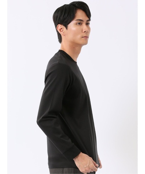 TAKA-Q（タカキュー）の「Tシャツ メンズ 長袖 ストレッチ 抗菌防臭 UV 綿 コットン 無地 シルケット スムス スロープネック ドレスT（Tシャツ/カットソー・メンズ・ホワイト/ブラック/グレー系その他2/ブラウン・MEDIUM/LARGE/X-LARGE/S）」の18枚目の写真