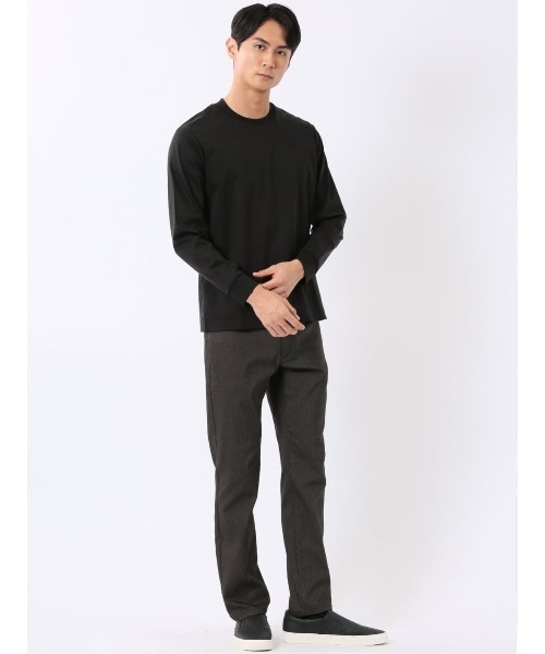 TAKA-Q（タカキュー）の「Tシャツ メンズ 長袖 ストレッチ 抗菌防臭 UV 綿 コットン 無地 シルケット スムス スロープネック ドレスT（Tシャツ/カットソー・メンズ・ホワイト/ブラック/グレー系その他2/ブラウン・MEDIUM/LARGE/X-LARGE/S）」の19枚目の写真