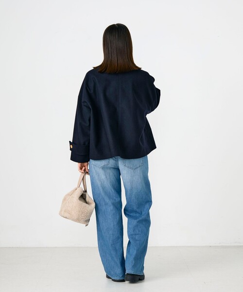 NOLLEY’S（ノーリーズ）の「【Traditional WeatherWear/トラディショナルウェザーウェア】MALTON B/T SHORT（ダッフルコート・レディース・ネイビー・34）」の4枚目の写真