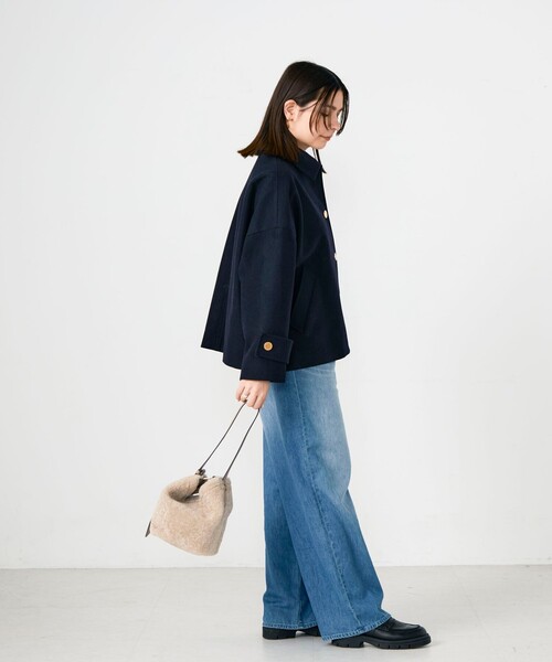NOLLEY’S（ノーリーズ）の「【Traditional WeatherWear/トラディショナルウェザーウェア】MALTON B/T SHORT（ダッフルコート・レディース・ネイビー・34）」の5枚目の写真