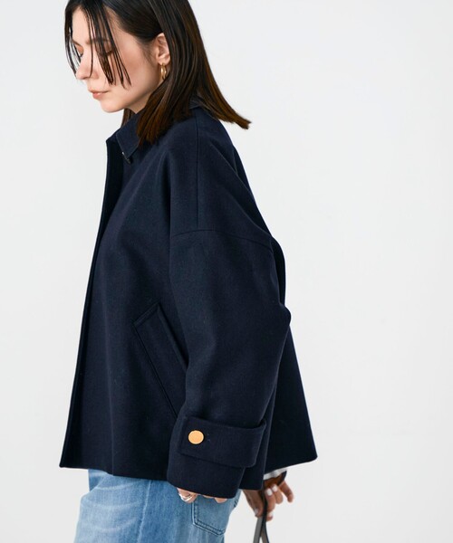 NOLLEY’S（ノーリーズ）の「【Traditional WeatherWear/トラディショナルウェザーウェア】MALTON B/T SHORT（ダッフルコート・レディース・ネイビー・34）」の7枚目の写真