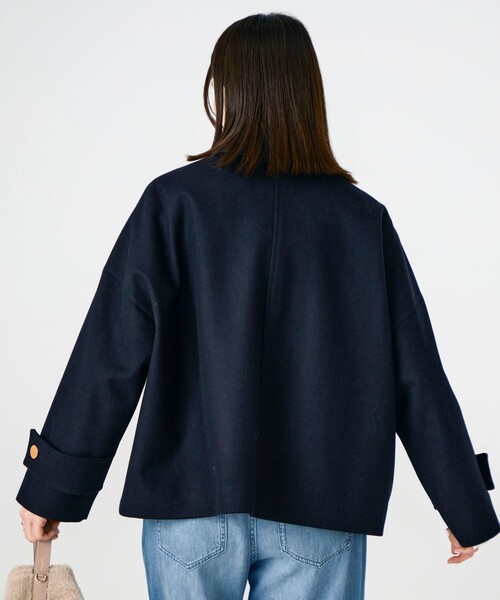 NOLLEY’S（ノーリーズ）の「【Traditional WeatherWear/トラディショナルウェザーウェア】MALTON B/T SHORT（ダッフルコート・レディース・ネイビー・34）」の8枚目の写真
