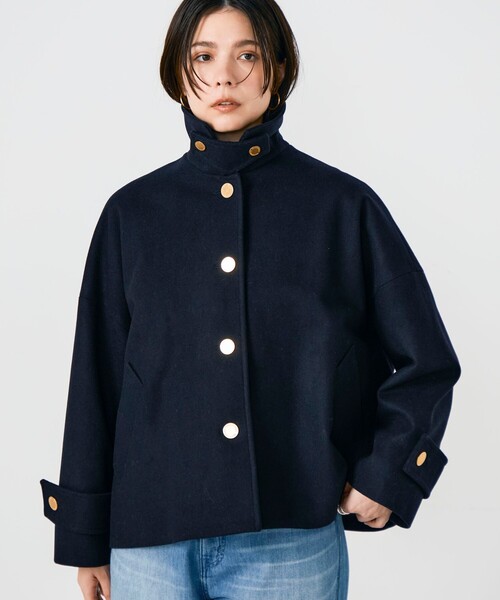 NOLLEY’S（ノーリーズ）の「【Traditional WeatherWear/トラディショナルウェザーウェア】MALTON B/T SHORT（ダッフルコート・レディース・ネイビー・34）」の9枚目の写真