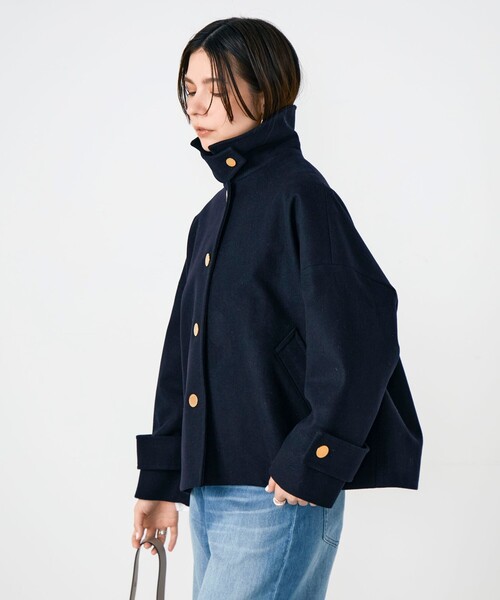 NOLLEY’S（ノーリーズ）の「【Traditional WeatherWear/トラディショナルウェザーウェア】MALTON B/T SHORT（ダッフルコート・レディース・ネイビー・34）」の10枚目の写真