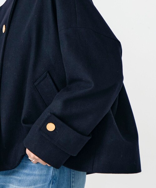 NOLLEY’S（ノーリーズ）の「【Traditional WeatherWear/トラディショナルウェザーウェア】MALTON B/T SHORT（ダッフルコート・レディース・ネイビー・34）」の11枚目の写真