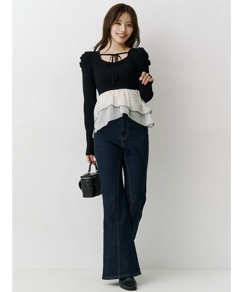 MERCURYDUO(マーキュリーデュオ)の「ブーツカットデニム(その他パンツ・レディース・インディゴブルー・SMALL/MEDIUM)」の13枚目の写真