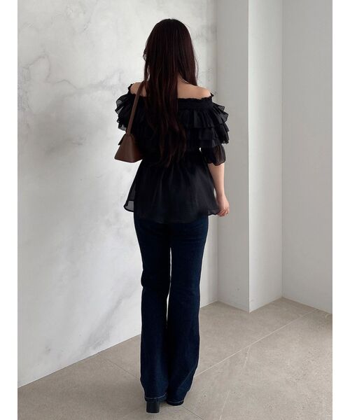 MERCURYDUO(マーキュリーデュオ)の「ブーツカットデニム(その他パンツ・レディース・インディゴブルー・SMALL/MEDIUM)」の8枚目の写真