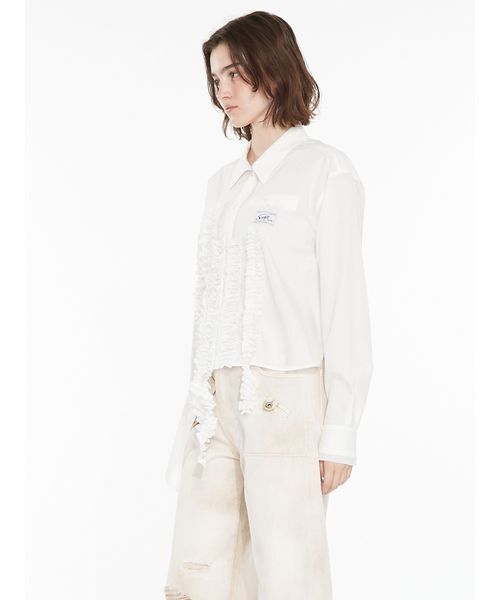 SORIN(ソリン )の「Asymmetric Frill Shirt / アシメトリックフリルシャツ(シャツ/ブラウス・レディース・ダークグレー/ホワイト/チェック・38)」の12枚目の写真