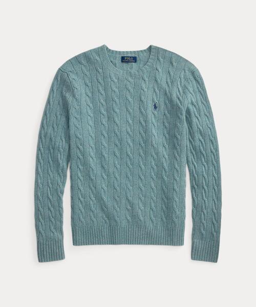 POLO RALPH LAUREN(ポロ ラルフ ローレン)の「ケーブルニット ウールカシミヤ セーター(ニット/セーター・メンズ・ブルー系4・XS/XL/L/M/S)」の7枚目の写真