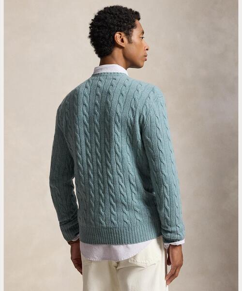 POLO RALPH LAUREN(ポロ ラルフ ローレン)の「ケーブルニット ウールカシミヤ セーター(ニット/セーター・メンズ・ブルー系4・XS/XL/L/M/S)」の5枚目の写真