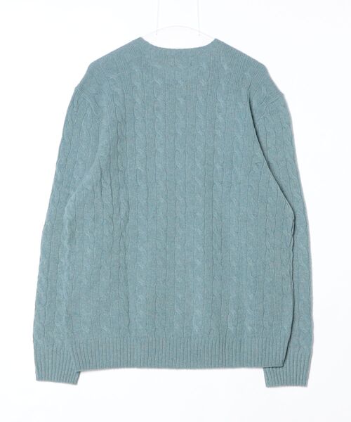 POLO RALPH LAUREN(ポロ ラルフ ローレン)の「ケーブルニット ウールカシミヤ セーター(ニット/セーター・メンズ・ブルー系4・XS/XL/L/M/S)」の2枚目の写真