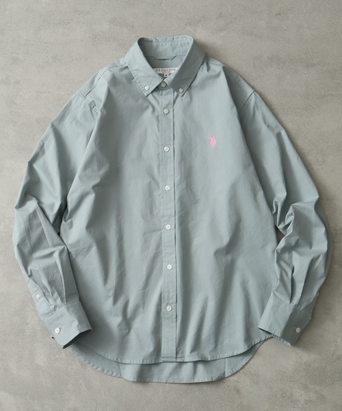 U.S. POLO ASSN.(ユーエスポロアッスン)の「【U.S. POLO ASSN./ユーエスポロアッスン】ワンポイント刺繍 ツイルピーチ ブロード ロングスリーブシャツ(シャツ/ブラウス・メンズ・ブルーグレー/ピンク/オリーブ/ネイビー/ベージュ・L/LL/M)」の22枚目の写真