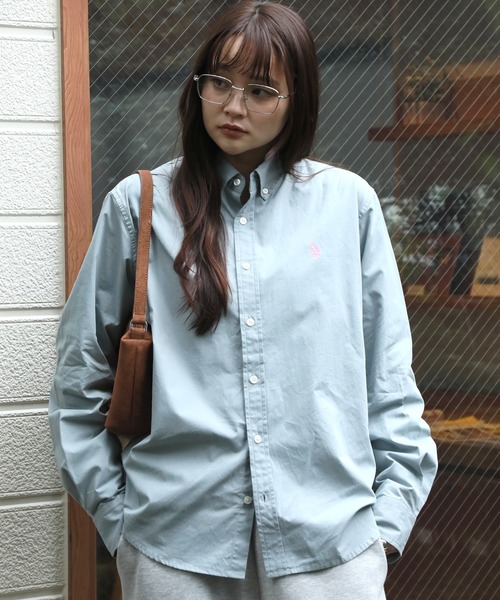 U.S. POLO ASSN.(ユーエスポロアッスン)の「【U.S. POLO ASSN./ユーエスポロアッスン】ワンポイント刺繍 ツイルピーチ ブロード ロングスリーブシャツ(シャツ/ブラウス・メンズ・ブルーグレー/ピンク/オリーブ/ネイビー/ベージュ・L/LL/M)」の11枚目の写真