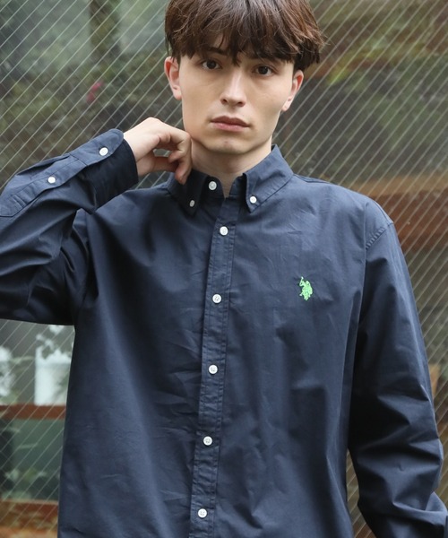 U.S. POLO ASSN.(ユーエスポロアッスン)の「【U.S. POLO ASSN./ユーエスポロアッスン】ワンポイント刺繍 ツイルピーチ ブロード ロングスリーブシャツ(シャツ/ブラウス・メンズ・ブルーグレー/ピンク/オリーブ/ネイビー/ベージュ・L/LL/M)」の7枚目の写真