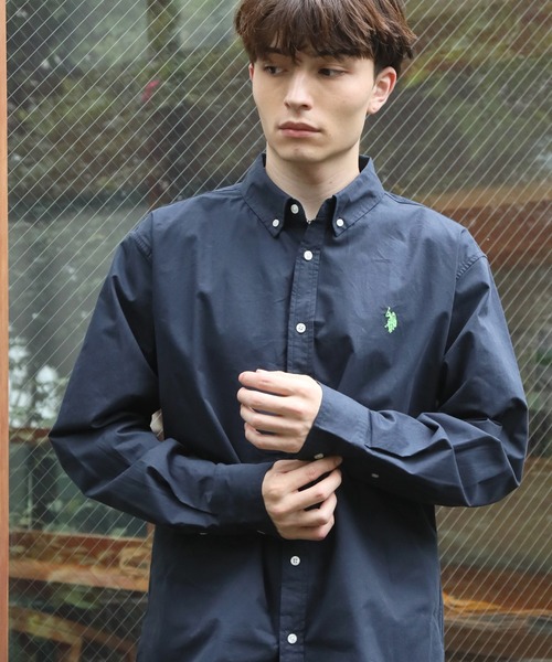U.S. POLO ASSN.(ユーエスポロアッスン)の「【U.S. POLO ASSN./ユーエスポロアッスン】ワンポイント刺繍 ツイルピーチ ブロード ロングスリーブシャツ(シャツ/ブラウス・メンズ・ブルーグレー/ピンク/オリーブ/ネイビー/ベージュ・L/LL/M)」の8枚目の写真