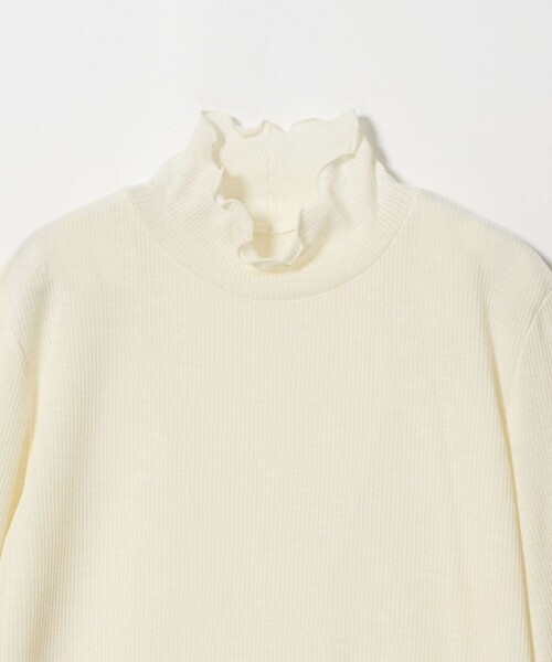 A DAY IN THE LIFE UNITED ARROWS(アデイインザライフユナイテッドアローズ)の「シアー リブ タートルカットソー <A DAY IN THE LIFE>(Tシャツ/カットソー・レディース・ブラック/オフホワイト/ブラウン系・FREE)」の9枚目の写真