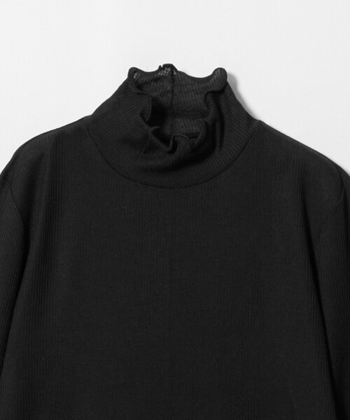 A DAY IN THE LIFE UNITED ARROWS(アデイインザライフユナイテッドアローズ)の「シアー リブ タートルカットソー <A DAY IN THE LIFE>(Tシャツ/カットソー・レディース・ブラック/オフホワイト/ブラウン系・FREE)」の11枚目の写真