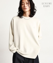 【LUXURY+EASY】ONE POINT EMBROIDERED LONG SLEEVE T-SHIRT/ラグイージーワンポイント刺繍ロンT