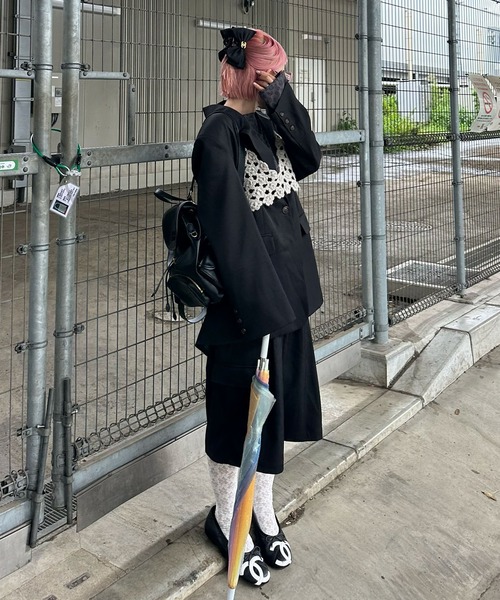 Alley Tokyo(アリートーキョー)の「お花のかぎ針ビスチェ(その他トップス・レディース・ダークグレー/ライトグレー/オフホワイト・FREE)」の7枚目の写真