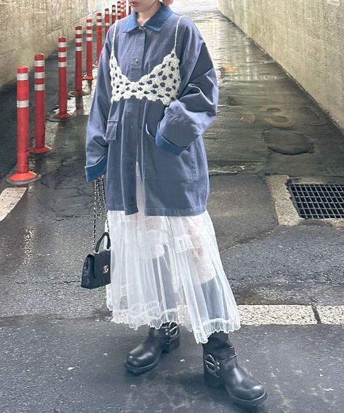 Alley Tokyo(アリートーキョー)の「お花のかぎ針ビスチェ(その他トップス・レディース・ダークグレー/ライトグレー/オフホワイト・FREE)」の13枚目の写真