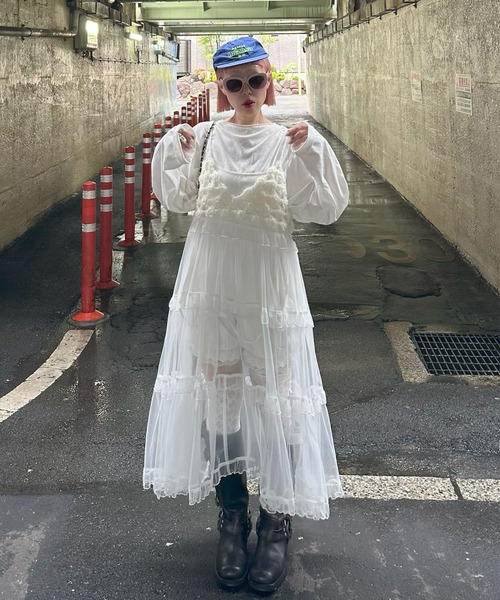 Alley Tokyo(アリートーキョー)の「お花のかぎ針ビスチェ(その他トップス・レディース・ダークグレー/ライトグレー/オフホワイト・FREE)」の18枚目の写真